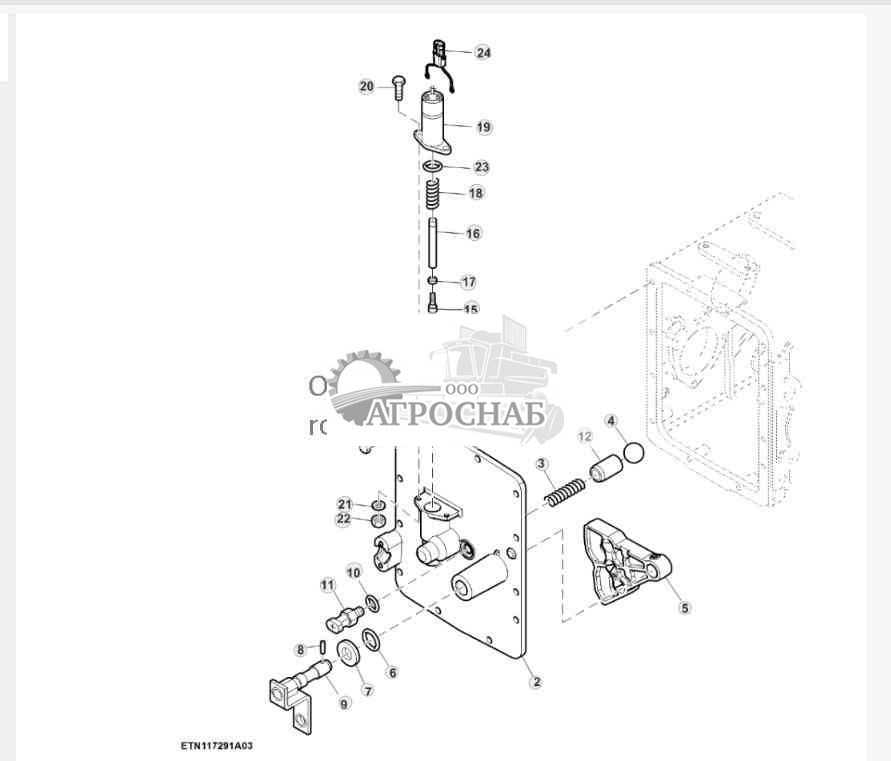 Крышка корпуса дифференциала и кулачок переключателя передач, 20 кмч 